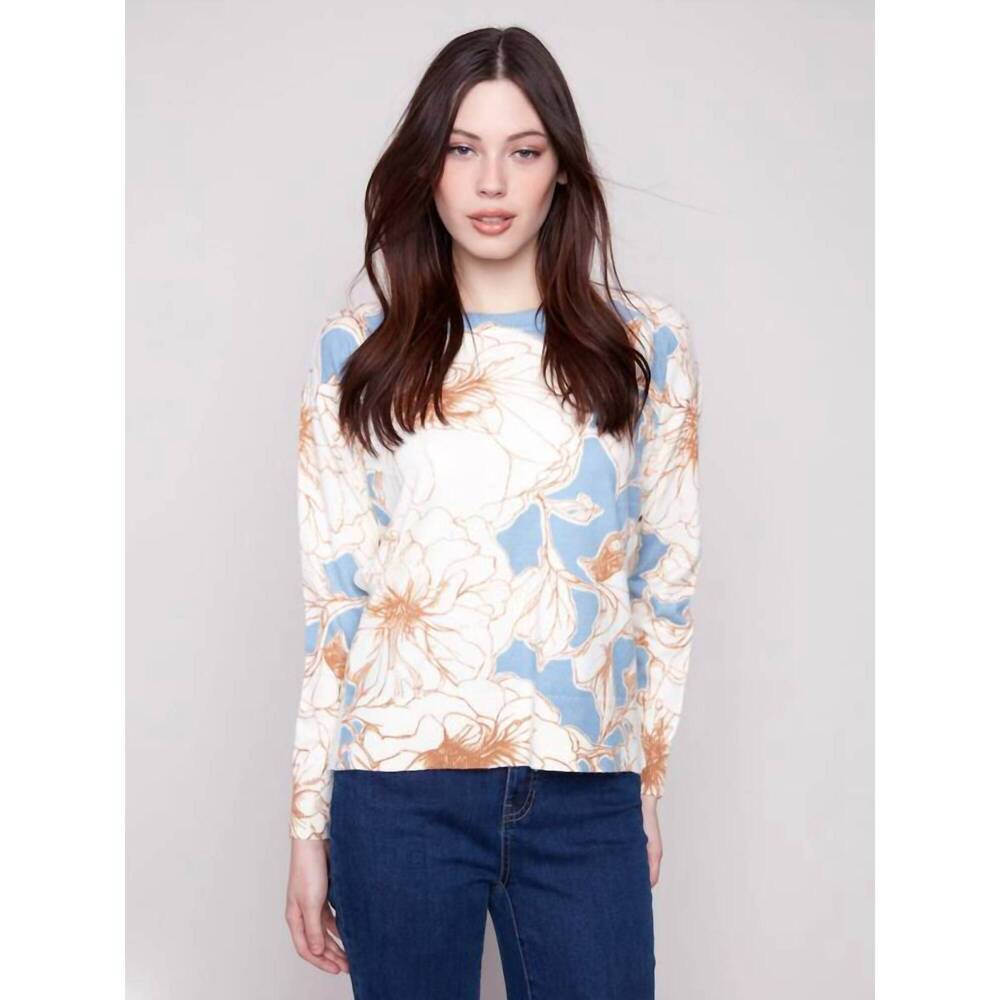 NEW CHARLIE B printed sweater in mist